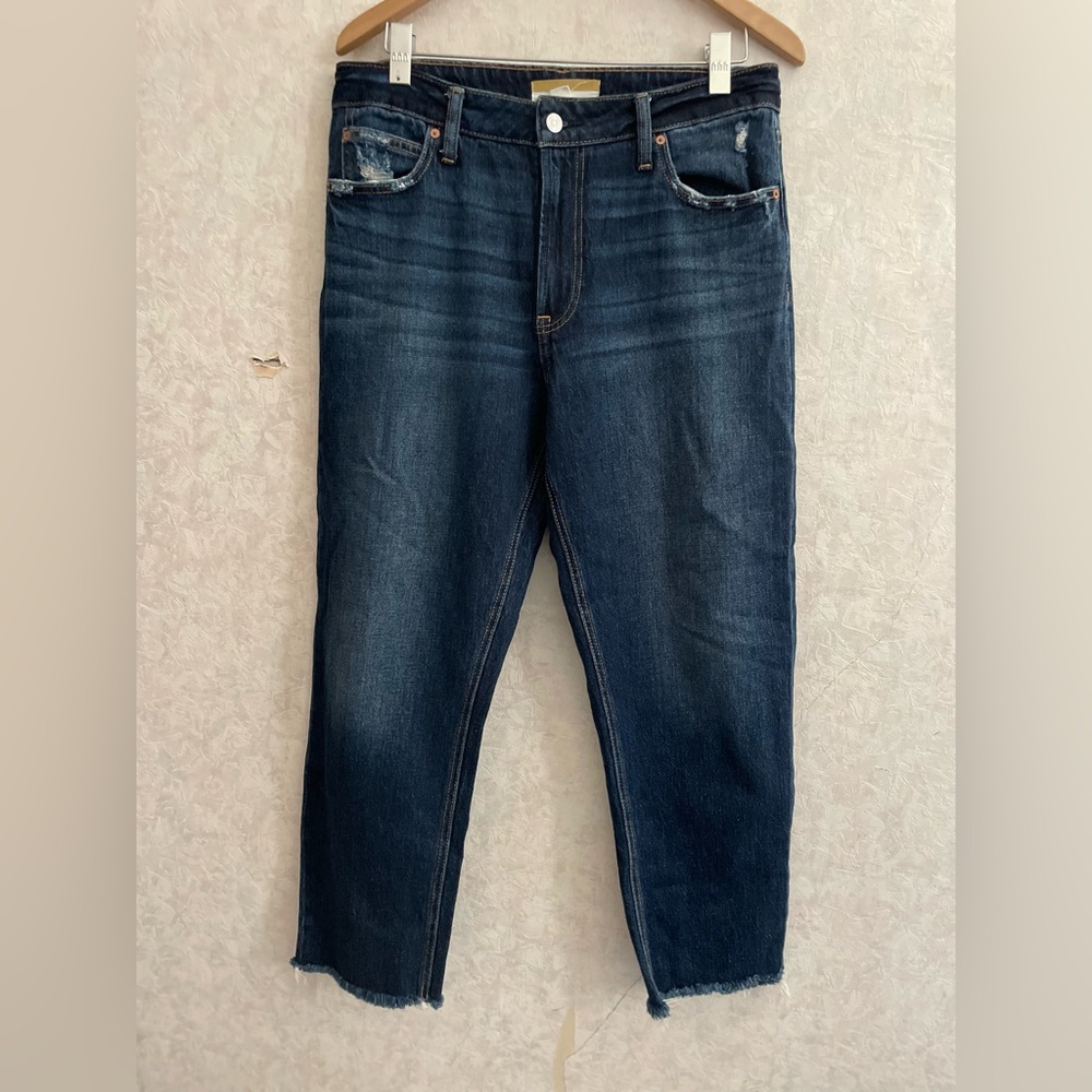 Women’s size 12 regular high rise cheeky taper ankle jeans